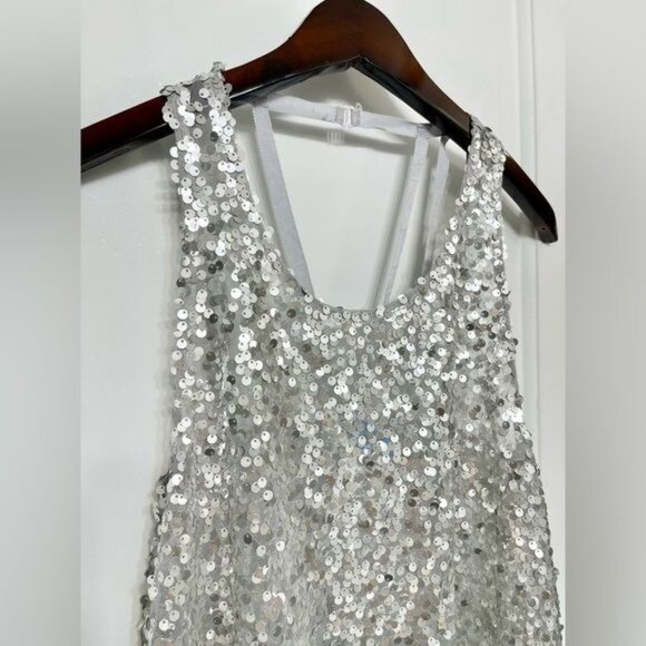 Free People Intimately Silver Sequin Strappy Tank Top Size XS - Picture 4 of 12
